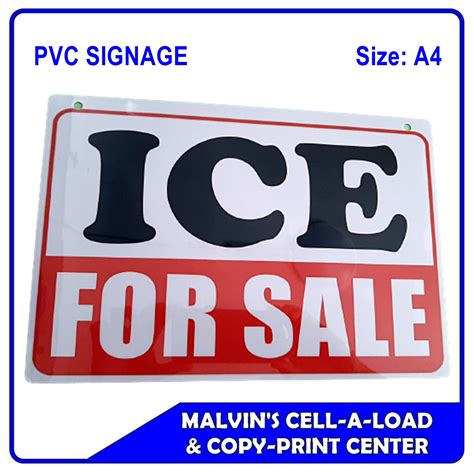 Printable Ice For Sale Sign